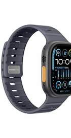 AmazingThing SilqLock Band for Apple Watch 42/44/45/46/49 mm Iron Grey/Black