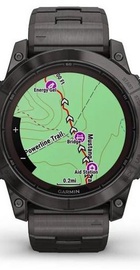 Garmin Fenix 7X Pro Sapphire Solar Carbon G. DLC Tit. with Vented Tit. Bracelet (010-02778-30)