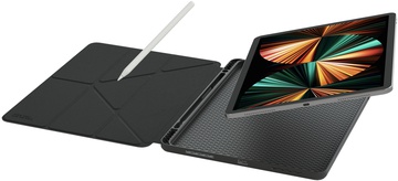 AmazingThing Anti-bacterial Protection Marsix Folio Case For iPad Pro 12.9'' (2020/2021) Dark Black