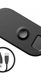 Baseus Smart 3-in-1 для Apple iPhone/Watch/AirPods Black (WX3IN1-C01)