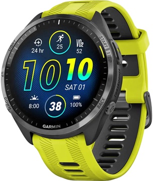 Garmin Forerunner 965 Carbon Gray Titanium Bezel w. Black Case and Amp Yell/Black S. Band (010-02809-02/12/