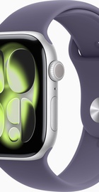 Apple Watch Series 11 GPS + Cellular 46mm Silver Alu. Case w. Purple Fog S. Band - M/L (MFCR4)