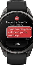 Garmin Fenix 9 Pro inReach 47mm Carbon Gray DLC Titanium w. Black/Pebble Gray Silicone B. (010-04336-10/11)