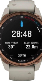 Garmin Descen Mk3i – 43 mm Bronze PVD Titanium with French Gray Silicone Band (010-02753-13/14)