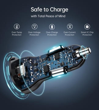 Choetech 40W Dual Type-C Fast Car Charger