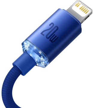 Baseus USB Type C to Lightning Crystal Shine Series 20W 1.2m Blue (CAJY000203)