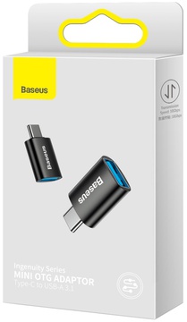 Baseus Ingenuity Series Mini OTG Adaptor Type-C to USB-A 3.1 Black (ZJJQ000001)