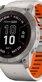 Garmin Fenix 7X Pro Sapphire Solar Titanium w. Fog Gray/Ember O. Band (010-02778-14/15)