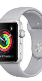 Apple Watch 42mm Series 3 GPS Silver Aluminum Case with Fog Sport Band (MQL02)