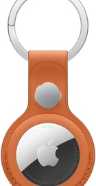Apple AirTag Leather Key Ring Orange