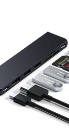 Satechi Aluminum USB-C Pro Hub Slim Adapter Midnight (ST-HUCPHSD)
