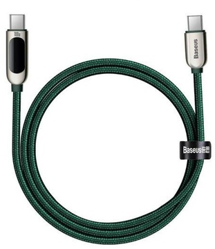 Baseus Display Fast Charging Type-C to Type-C 100W 1m Dark Green (CATSK-B06)