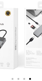 WIWU Linker 7in1 USB-C to (USB-C+2xUSB3.1+HDMI+SD-MicroSD+PD) 100W Grey (A721HD)