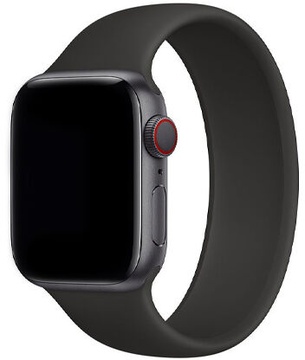 Apple Silicone Solo Loop for Apple Watch 42mm/44mm/45mm/46mm/49mm Black Size M (high copy)