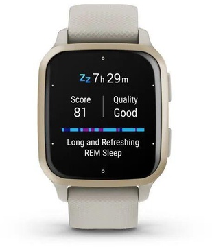 Garmin Venu Sq 2 – Music Edition Cream Gold Al. Bezel w. French Gray Case and S. Band (0010-02700-02/12)