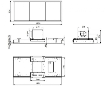 Falmec SKEMA IS.120 E.P. STAINLESS STEEL (CSKI20.E0P2#ZZZI400F)