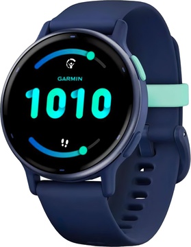 Garmin vivoactive 5 Metallic Navy Aluminum Bezel with Navy Case and Silicone Band (010-02862-12/52)