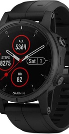Garmin Fenix 5S Plus Sapphire Black with Black Silicone (010-01987-78)