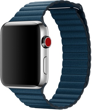 Apple Watch 42mm/44mm/45mm/46mm/49mm Cosmos Blue Leather Loop Large (MQV72)