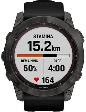 Garmin Fenix 7X Sapphire Solar Carbon Gray DLC Titanium with Black Band (010-02541-10/11/34)