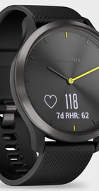 Garmin Vivomove HR Black with Black Silicone Band (010-01850-11)