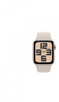 Apple Watch SE 2 GPS 40mm Starlight Aluminium Case with Starlight Sport Band S/M (MR9U3)
