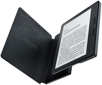 Amazon Kindle Oasis with Leather Charging Cover Black