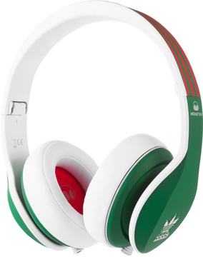 Monster Adidas Originals Limited Over-Ear Green and Red over White