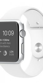 Apple Watch Sport 42mm Silver Aluminum Case with White Sport Band (MJ3N2) CPO