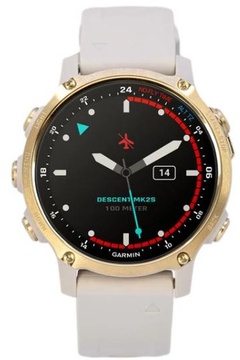 Garmin Descent Mk2S Light Gold with Light Sand Silicone Band (010-02403-01)
