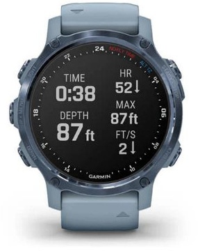 Garmin Descent Mk2S Mineral Blue with Sea Foam Silicone Band (010-02403-07)