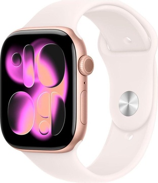 Apple Watch Series 11 GPS + Cellular 42mm Rose Gold Alu. Case w. Light Blush Sport Band - S/M (MF8E4)