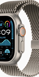 Apple Watch Ultra 2 GPS + Cellular 49mm Natural Titanium Case With Natural Titanium Milanese Loop - M (MX5R3)