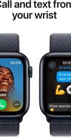 Apple Watch SE 2 GPS 44mm Midnight Aluminium Case w. Ink Sport Loop (MXEP3)