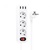 Hoco NS2 (3 розетки + 3 USB) White 1.8m