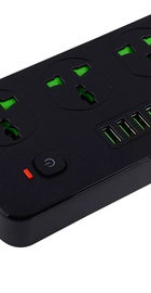 IQ Power T91 (4 розетки + 8 USB + 2 Type-C) 2 метра Black