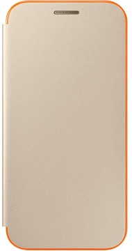 Samsung Neon Flip Cover for Galaxy A3 2017 A320 (EF-FA320PFEGRU) Gold