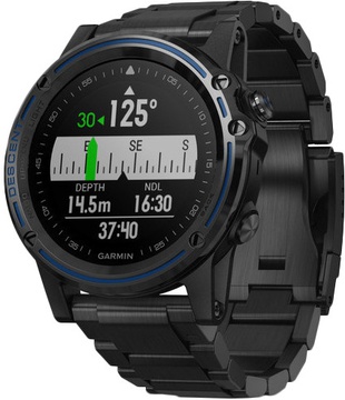 Garmin Descent Mk1 Dive Computer, Gray Sapphire with DLC Titanium Band (010-01760-01/010-01760-11)
