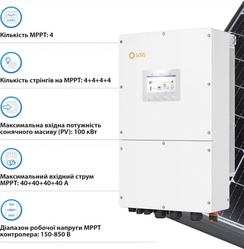 Solis Solar S6-EH3P50K-H-HDY112.64K1-LFP 50kW 112.64kWh 22BAT LiFePO4 6000 циклів