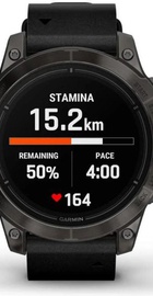 Garmin Epix Pro Gen 2 Sapphire 47mm Carbon G. DLC Tit. with B. Leather Band (010-02803-30)