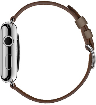 Apple Watch Hermes Leather Single Tour 38mm/40mm/41mm/42mm Etoupe Swift (MNHM2)