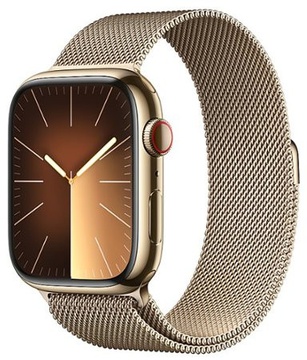 Apple Watch Series 9 GPS + Cellular 45mm Gold Stainless Steel Case With Gold Milanese Loop (MRMU3)