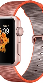 Apple Watch 42mm Series 2 Rose Gold Aluminum Case with Space Orange/Anthracite Woven Nylon (MNPM2)