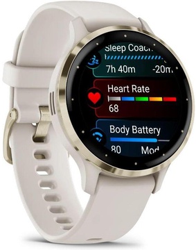 Garmin Venu 3S Soft Gold S. Steel Bezel with Ivory Case and S. Band (010-02785-04/54)