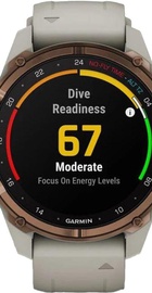 Garmin Descen Mk3i – 43 mm Bronze PVD Titanium with French Gray Silicone Band (010-02753-13/14)