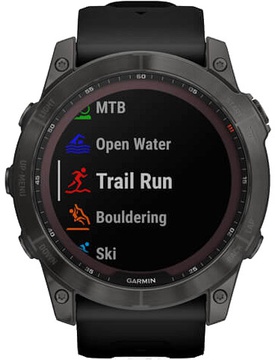 Garmin Fenix 7X Sapphire Solar Carbon Gray DLC Titanium with Black Band (010-02541-10/11/34)