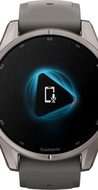 Garmin Fenix 9 43mm Titanium with Pebble Gray Silicone Band (010-04761-10/11)