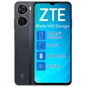 ZTE Blade V40 Design 4/128GB Black (UA)