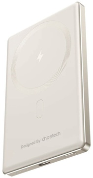 Choetech PD 20W 5000 mAh Ultra-Thin Magnetic Power Bank White