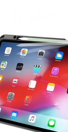 Mutural Textil + Plastic Case iPad Pro 12.9 NEW (4gen, 2020) Black